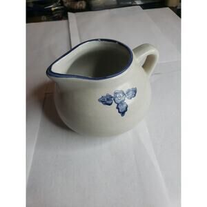 Pfaltzgraff Yorktowne Gravy Boat Blue Floral Country Cottagecore Small Chip